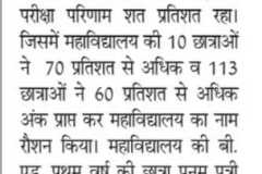 B.Ed. First Year Result ( 2024- 25)