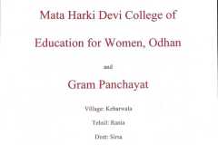 MOU With Keharwala Gram Panchayat (2026- 28)